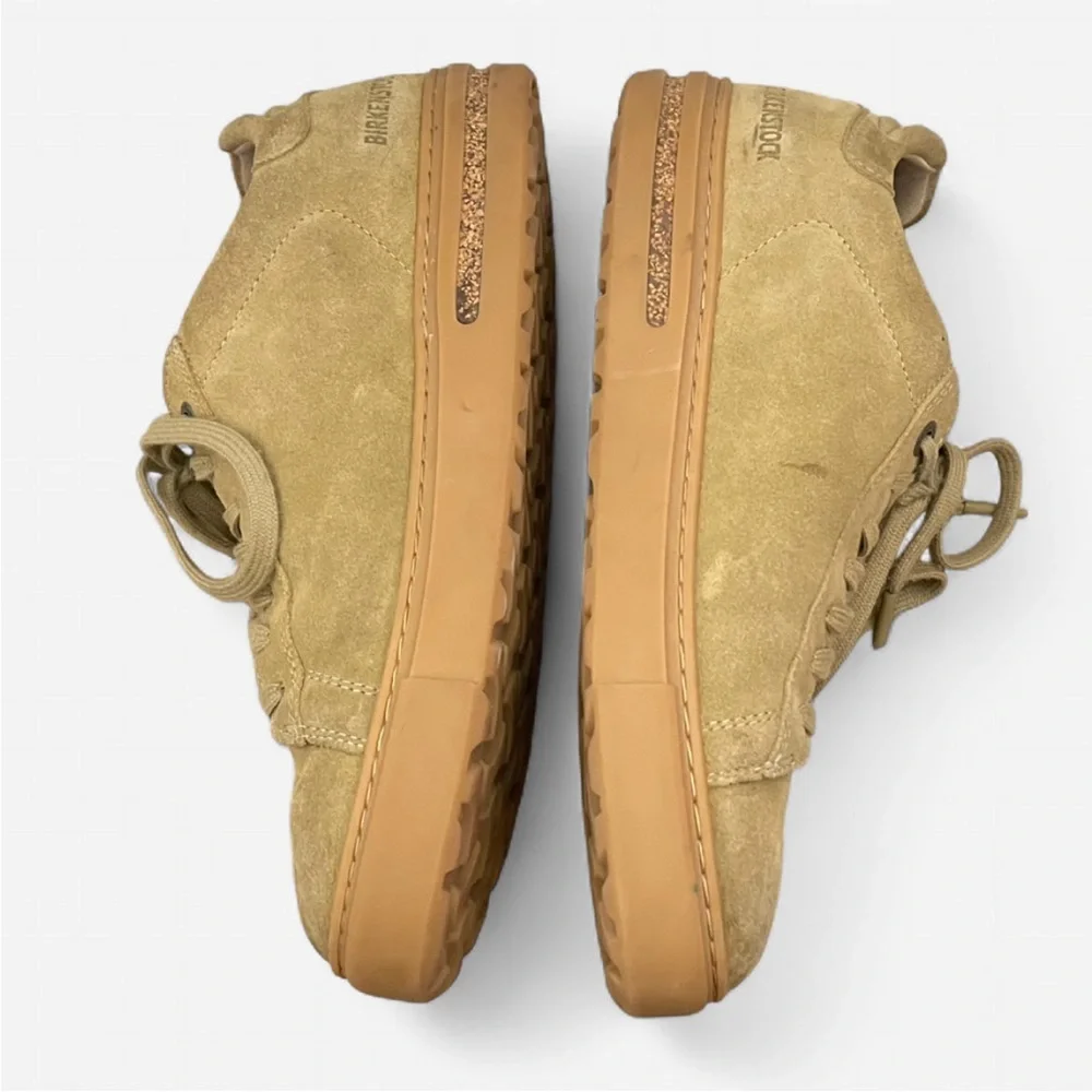Birkenstock Bend Low Suede Lace Up Sneakers in Faded Khaki Size 39 US 8 Narrow